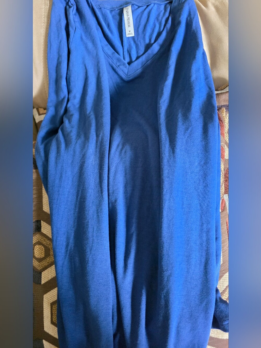 Zenana Long Sleeve V-neck Sz L